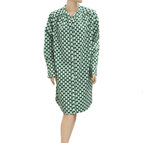 Voyageur By Mersea Aphrodite Long Sleeve Shirt Dress Printed Buttondown S 280018 - Picture 6 of 9